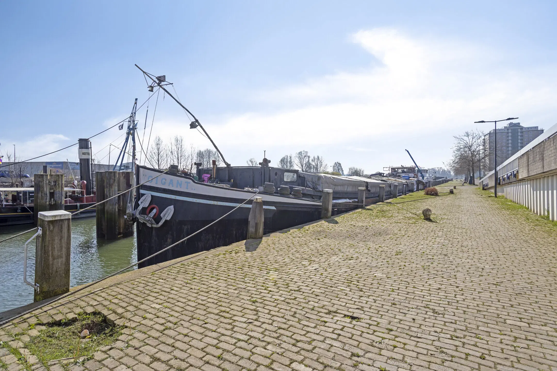 Motorschip 'Gigant' te Schiedam