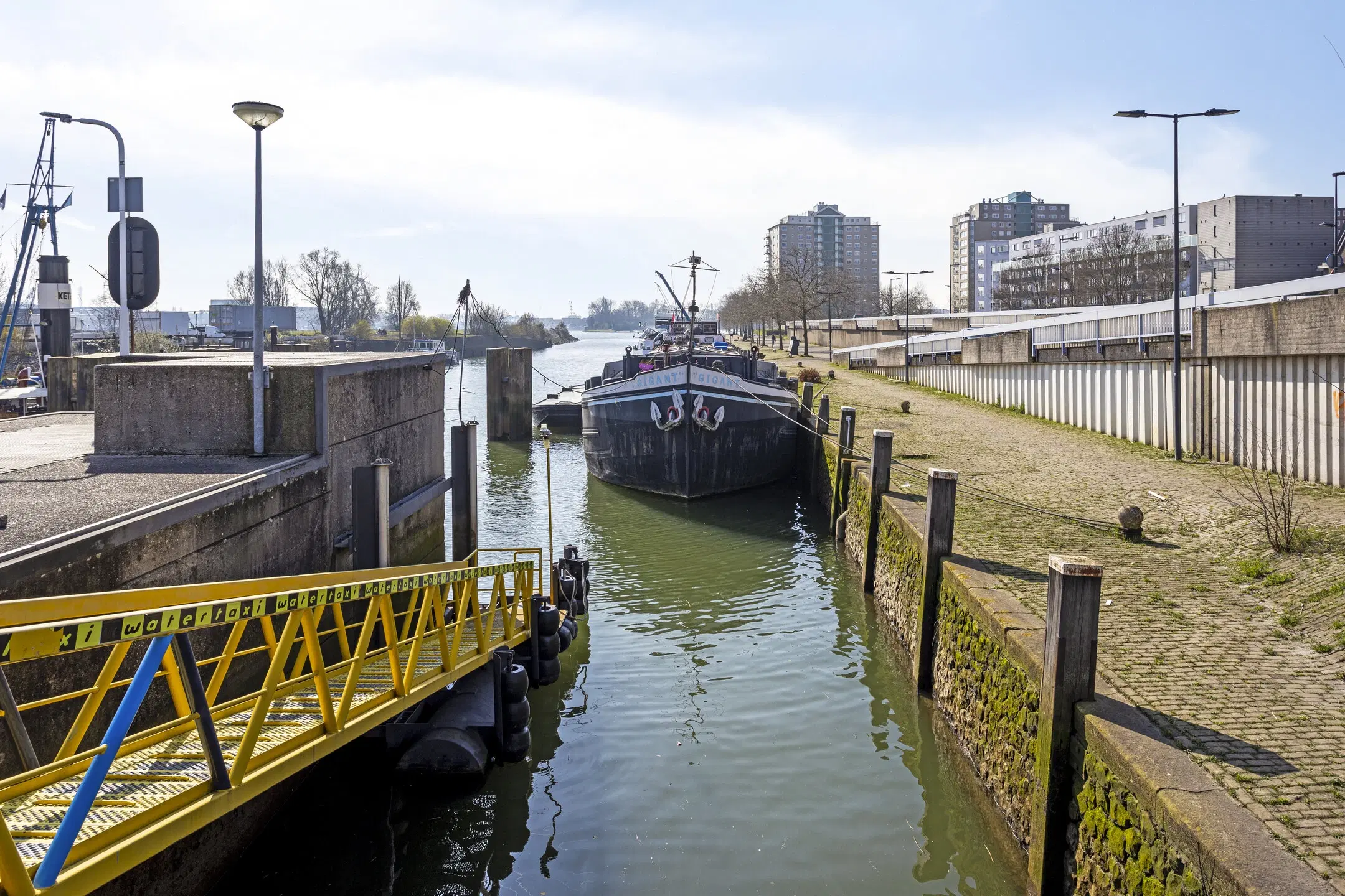 Motorschip 'Gigant' te Schiedam