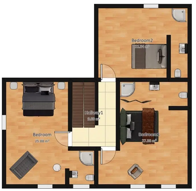 Gerenoveerd herenhuis met 6 slaapkamers/studo's in La Trimouille - Frankrijk