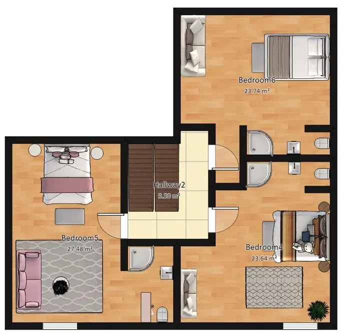 Gerenoveerd herenhuis met 6 slaapkamers/studo's in La Trimouille - Frankrijk