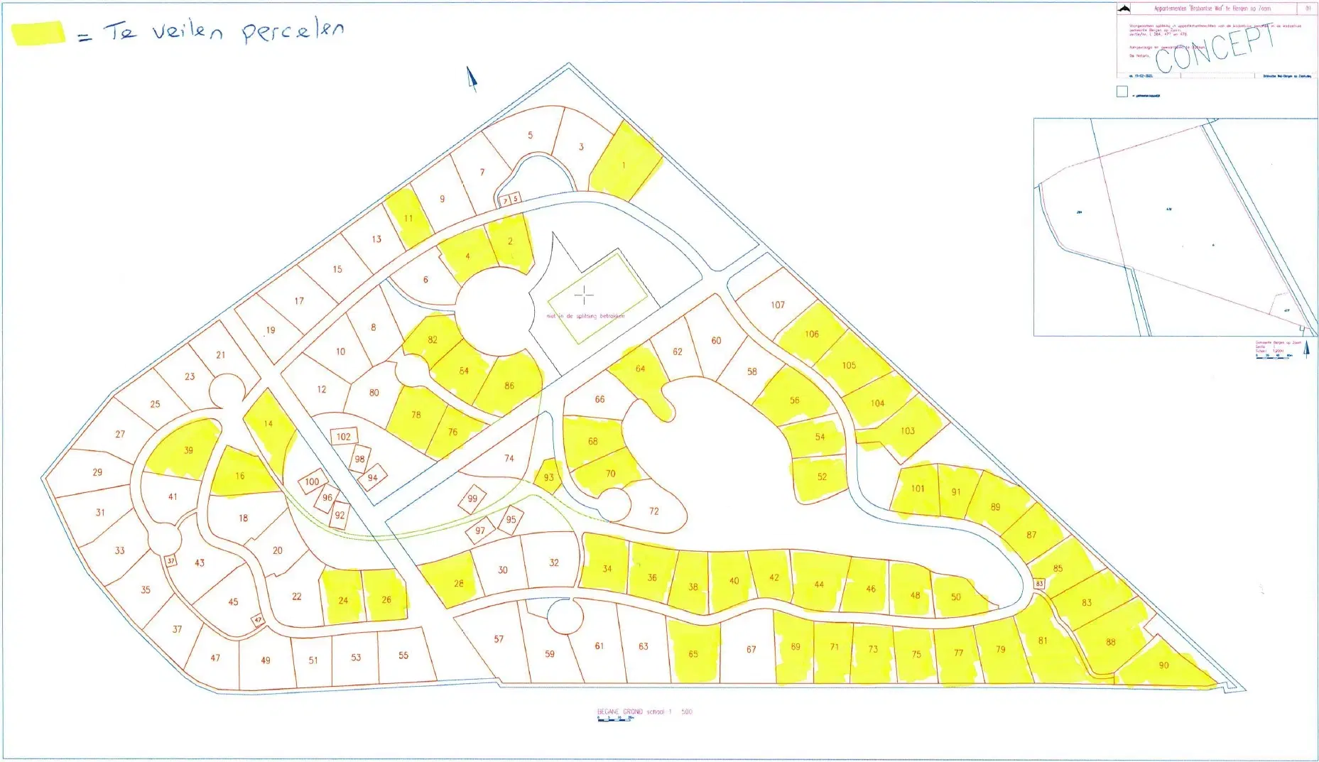 Percelen op recreatiepark ´Brabantse Wal´ te Bergen op Zoom