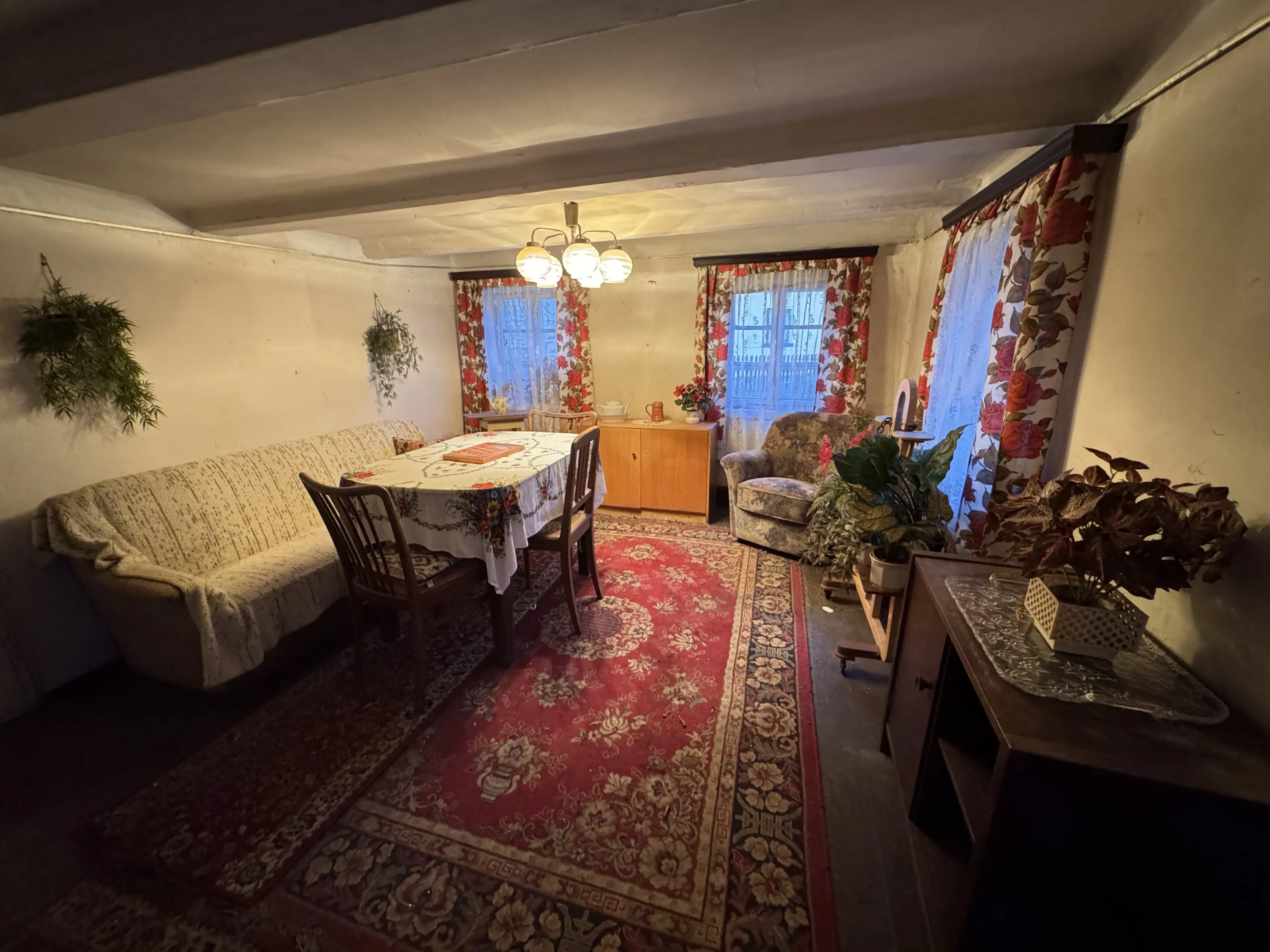 Vakwerkhuis nabij drielandenpunt Duitsland, Tsjechië en Polen in Hirschfelde, Duitsland