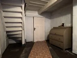 Vakwerkhuis nabij drielandenpunt Duitsland, Tsjechië en Polen in Hirschfelde, Duitsland