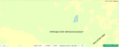 113.324 m² loofbos in Gorno Ozirovo, Varshets Montana - Bulgarije