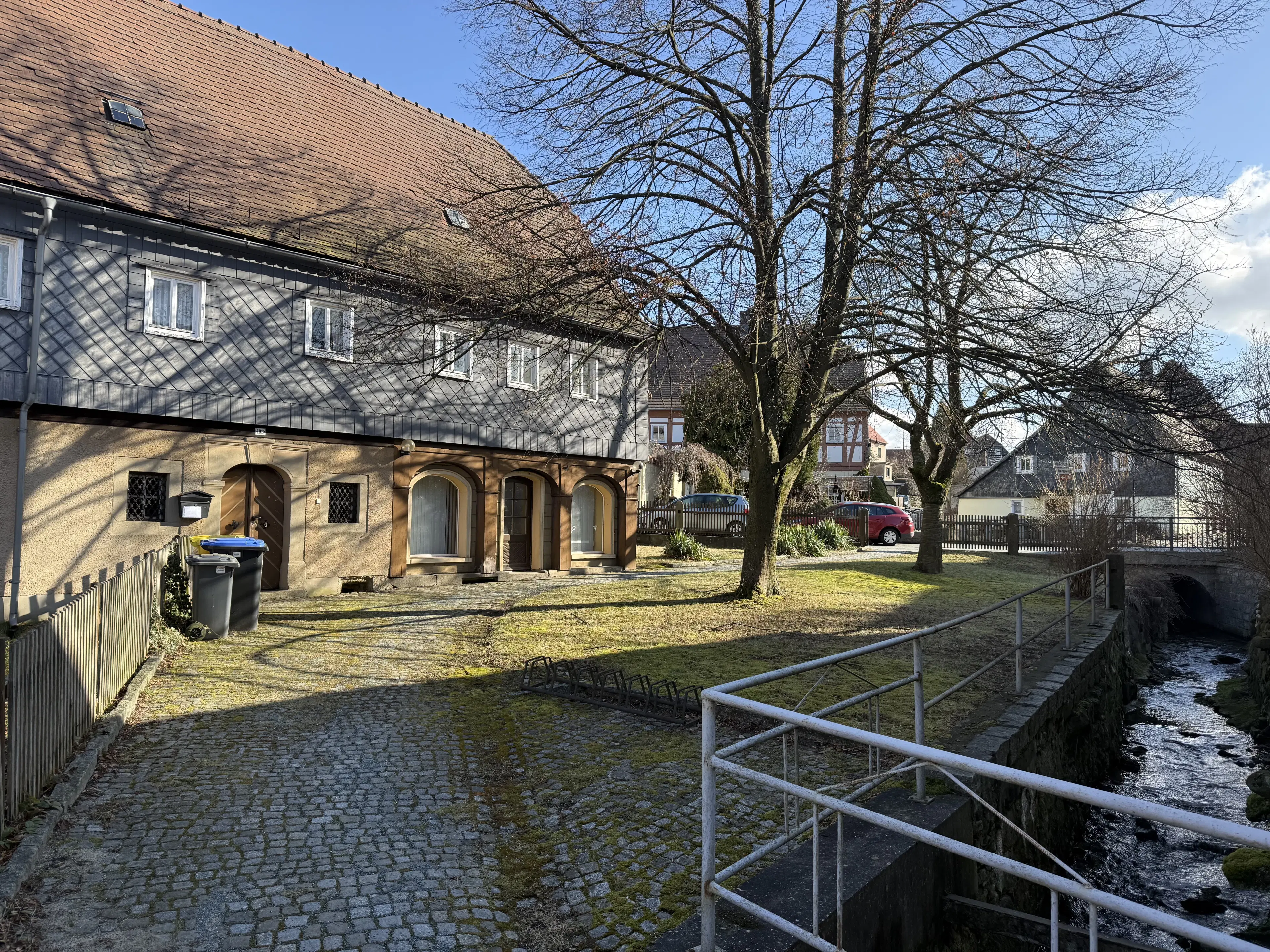 Traditioneel vakwerkhuis in Obercunnersdorf, Bautzen - Duitsland