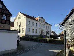 Traditioneel vakwerkhuis in Obercunnersdorf, Bautzen - Duitsland