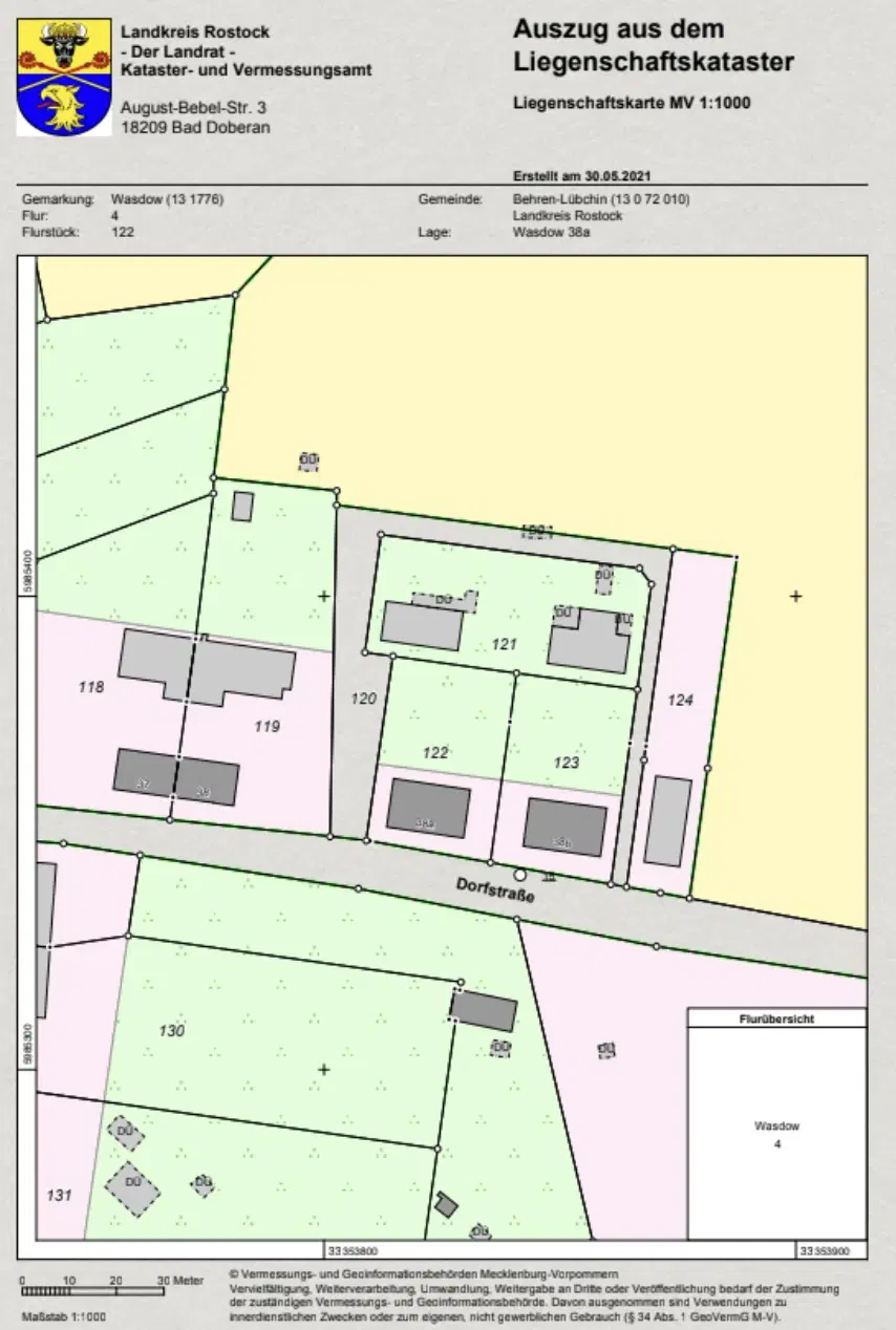 6 appartementen, bouwjaar: 1983 (huursom € 28.537,80) in Behren-Lübchin - Duitsland