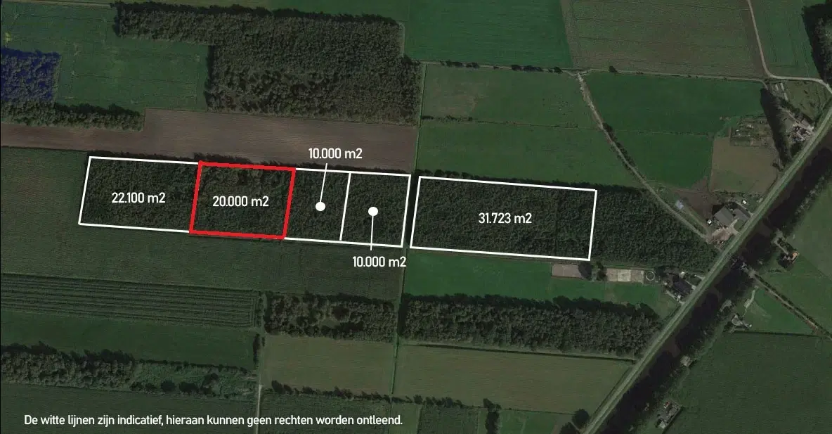 Perceel bosgrond (perceelnummer 1252) gelegen nabij het Stieltjeskanaal ong. te Dalen