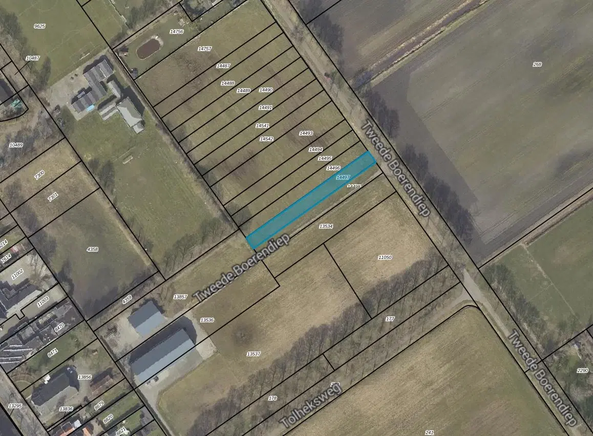 Perceel agrarische grond (perceelnummer 14497) gelegen in de gemeente Onstwedde