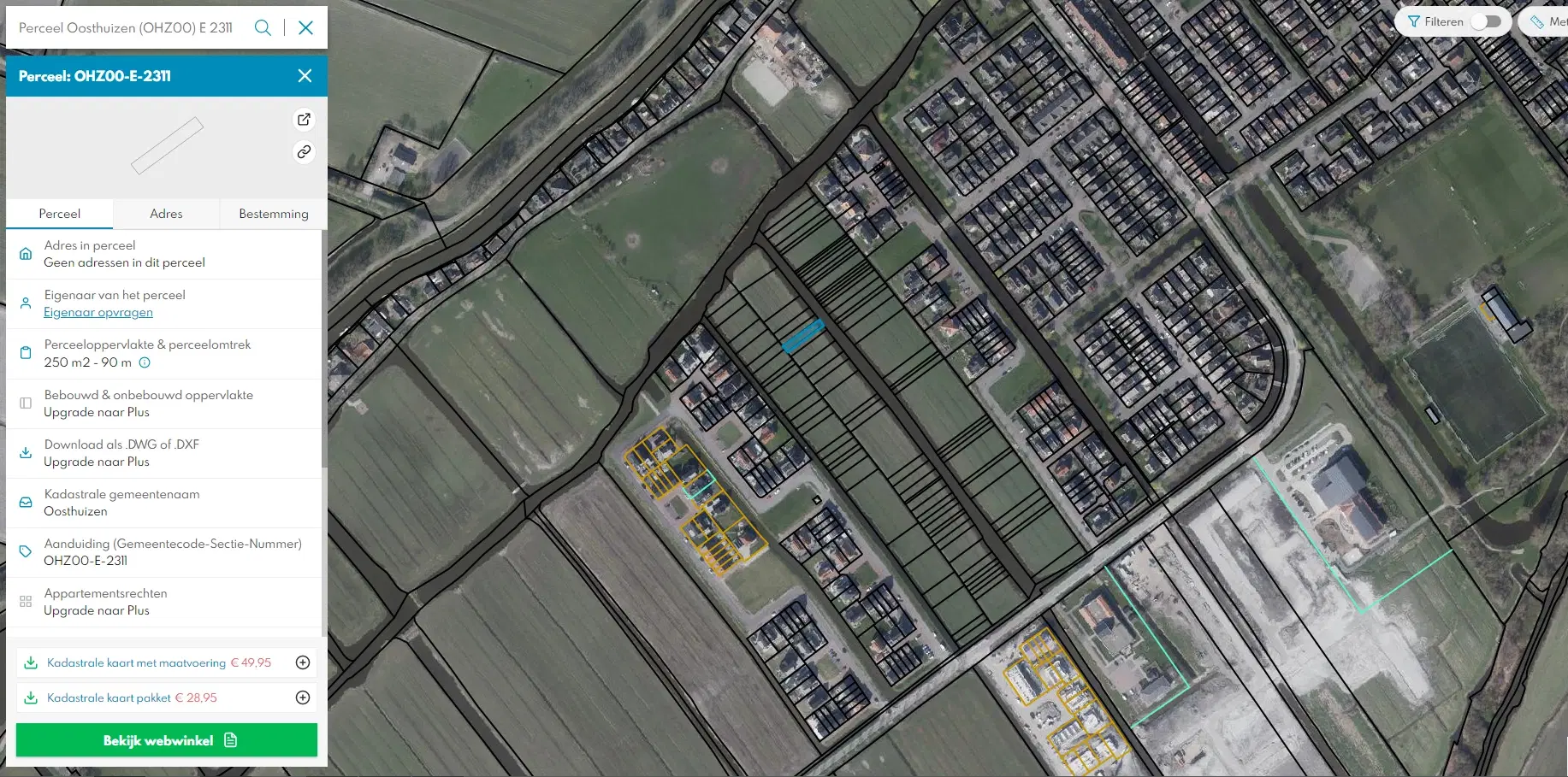 Perceel agrarische grond (perceelnummer 2311) gelegen te Oosthuizen