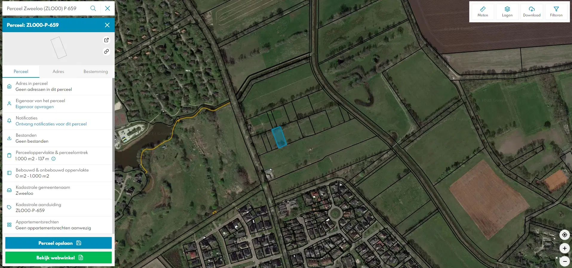 Percelen agrarische grond (perceelnummers 659, 684) gelegen nabij de Paardelandsdrift ong. te Aalden