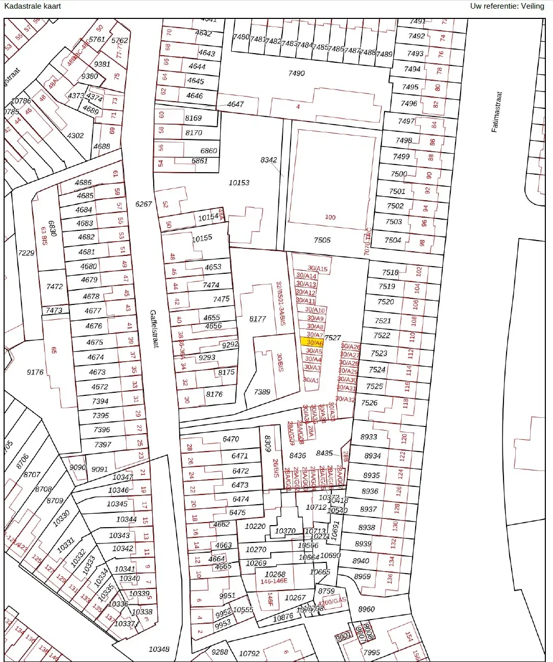 Breda, Gaffelstraat (ongenummerd) (Ginneken sectie I complexaanduiding 10546-A6)