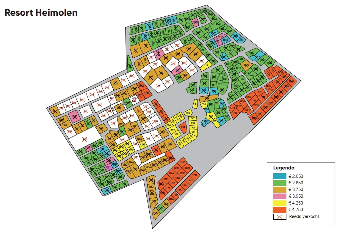 COMBINATIEVEILING - 67 percelen grond gelegen op Resort De Heimolen te Baarle-Nassau