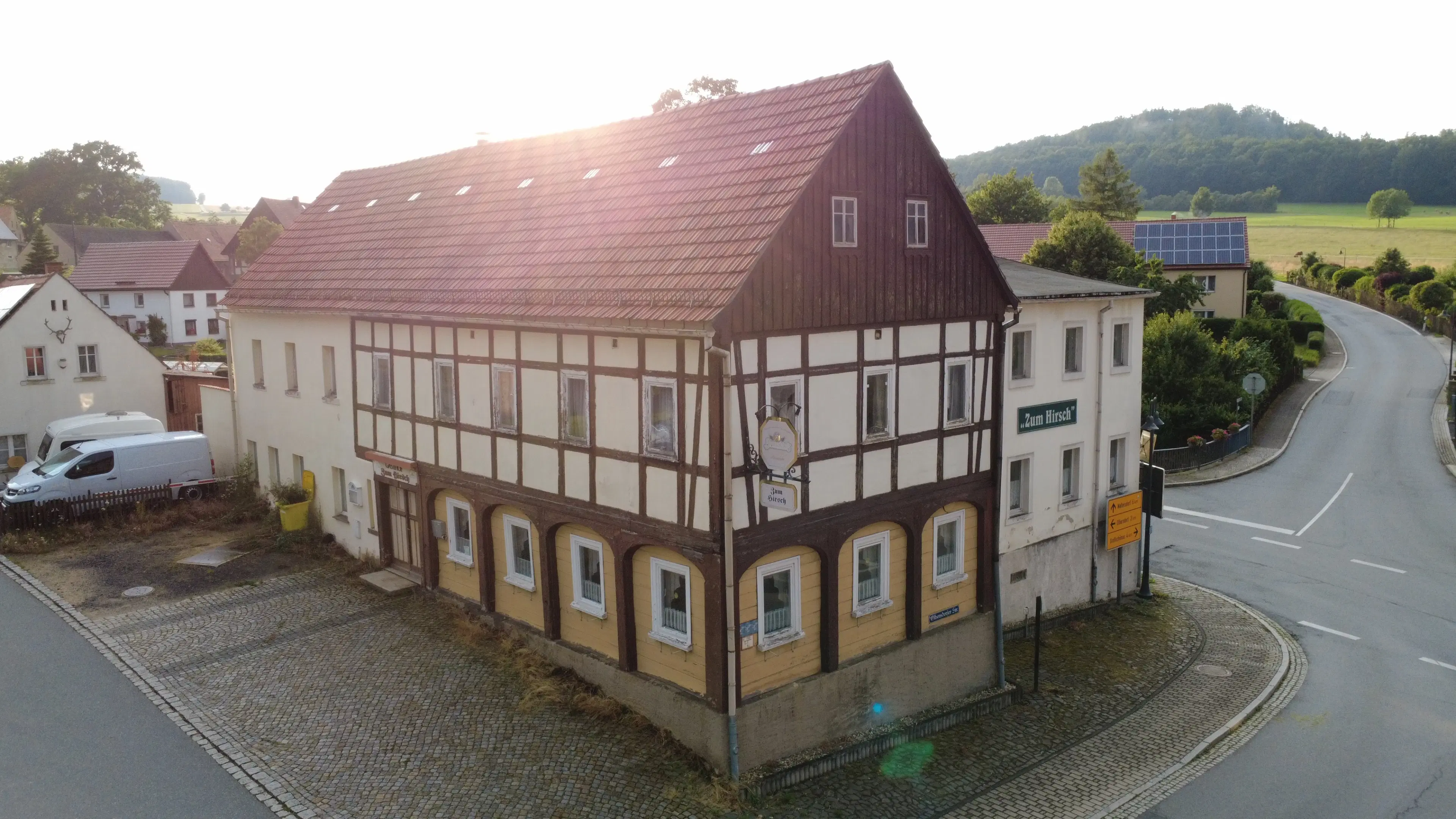 Restaurant "Zum Hirsch" in Bertsdorf-Hörnitz, Saksen - Duitsland