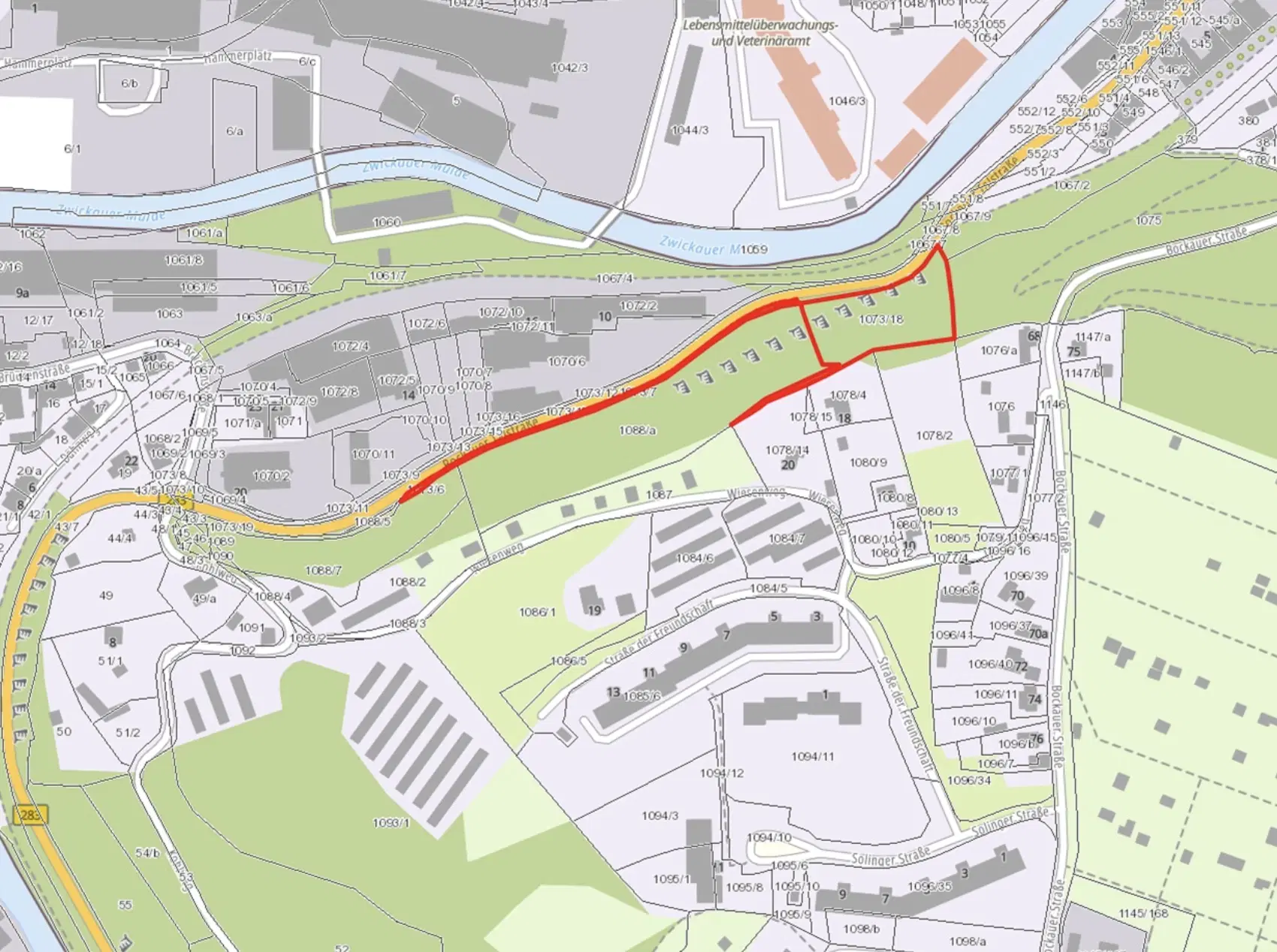 3.902 m² contractvrij perceel in Aue Bad Schlema - Duitsland