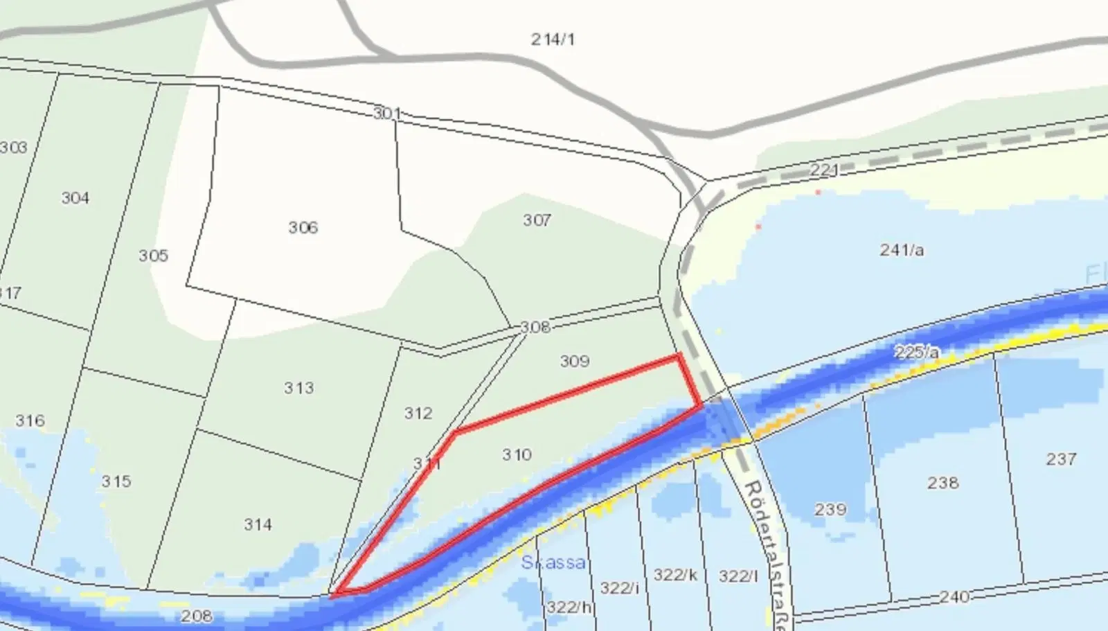 4.216 m² groen eigendomsperceel aan het water gelegen nabij Skassa, Großenhain - Duitsland