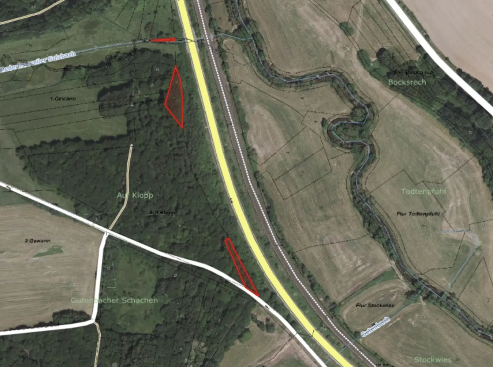 3 eigendomspercelen totaal 1.735 m² in Sint Wendel, nabij Saarbrücken - Duitsland